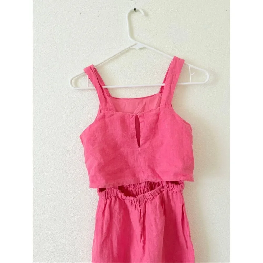 Zara Linen Girls Romper size 11-12